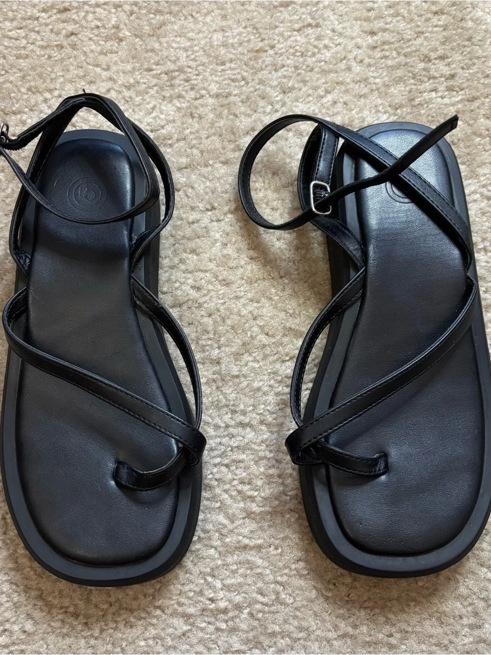 Urban Outfitters Black Strappy Ankle-Tie Sandals